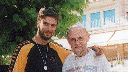 Father Joseph Larsen in Rome with a friend from Faith and Light - Ombre e Luci n.87, 2004
