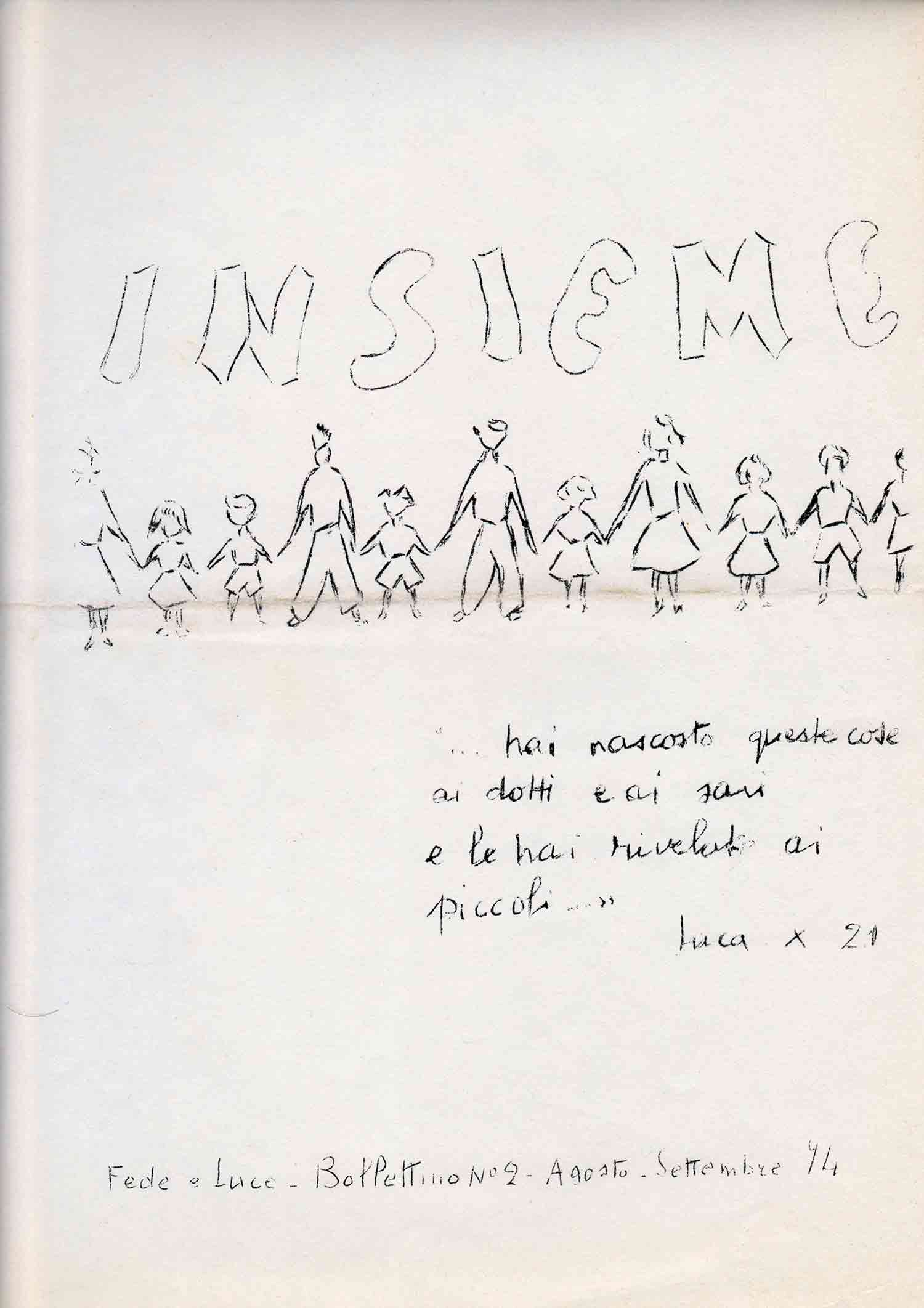 Copertina N.2 – Insieme n.2 – Bollettino Fede e Luce