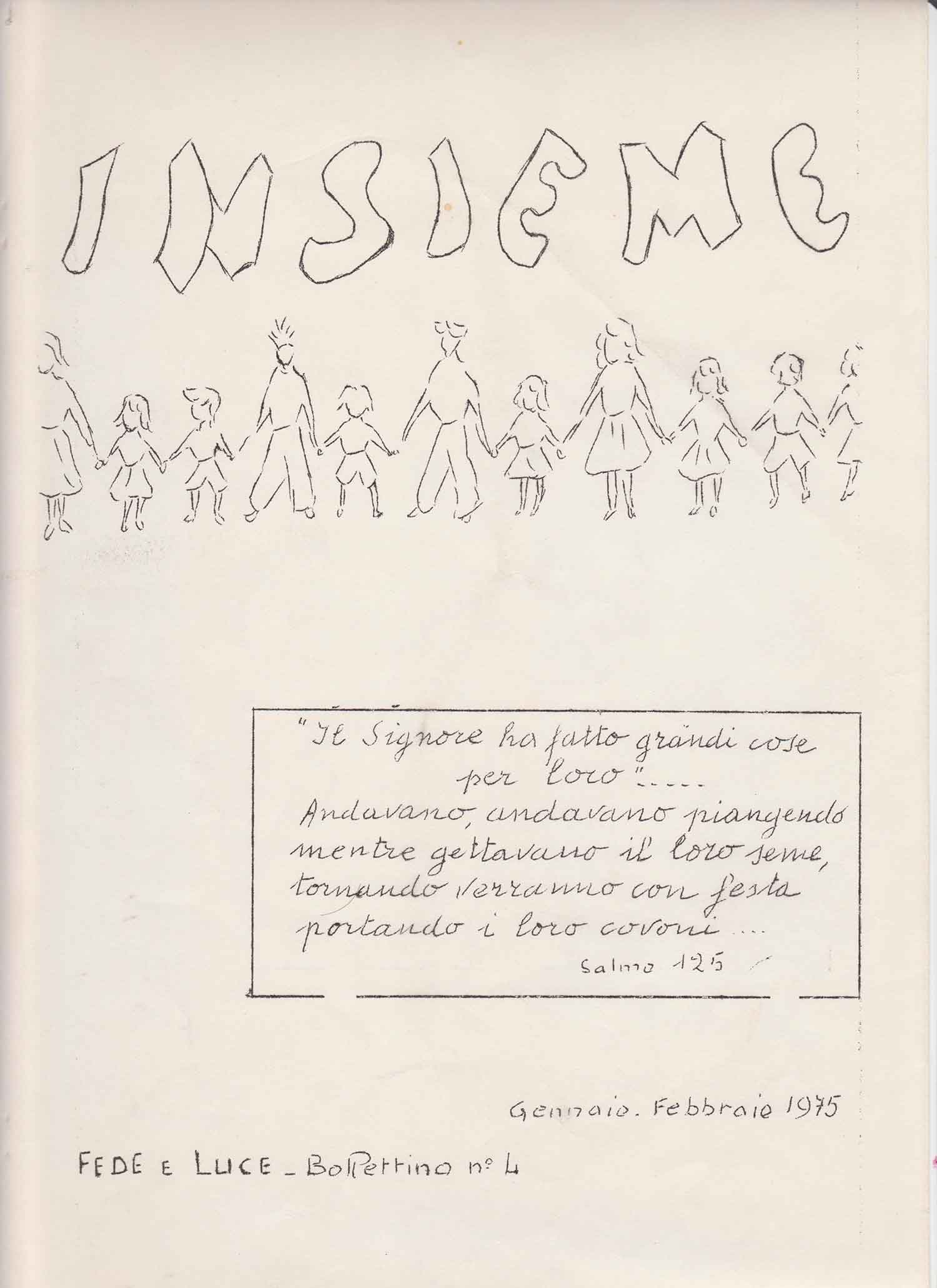 Copertina N.4 – Insieme n.4 – Bollettino Fede e Luce