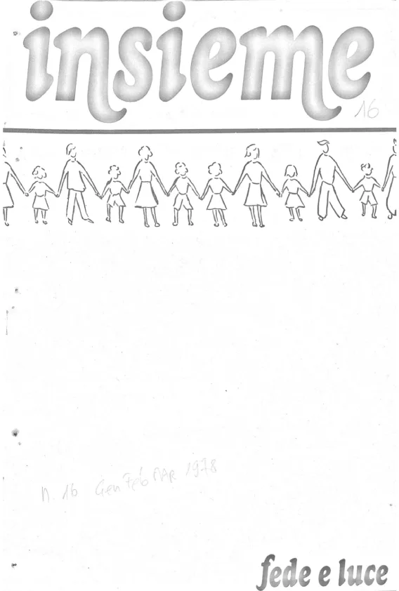 Copertina N.16 – Insieme n. 16 – Bollettino Fede e Luce – 1978
