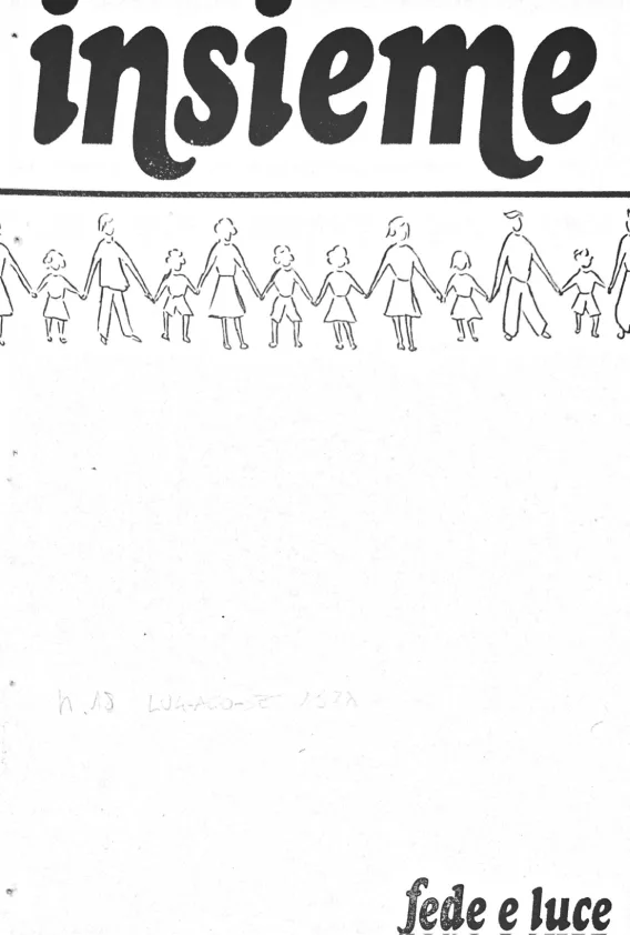 Copertina N.18 – Insieme n. 18 – Bollettino Fede e Luce – 1978