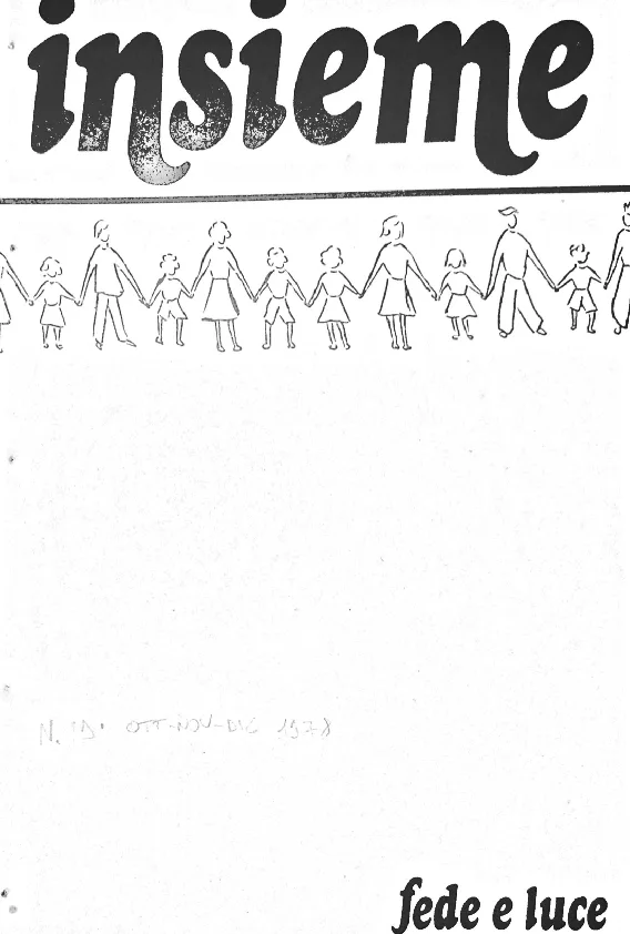 Copertina N.19 – Insieme n. 19 – Bollettino Fede e Luce – 1978
